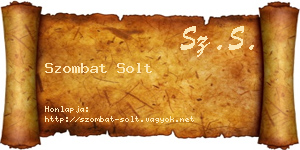 Szombat Solt névjegykártya